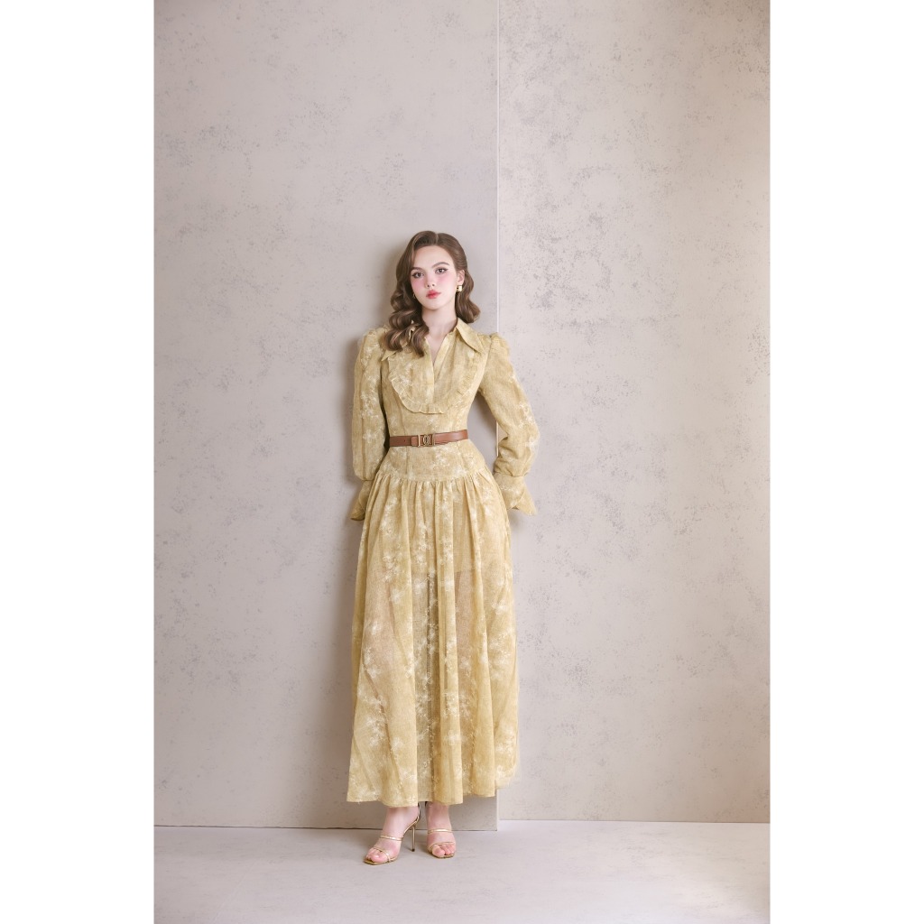 [NOLAN DRESS] Đầm công sở thiết kế by DARLING DIVA, chất liệu linen thêu hoa dày dặn, sang trọng