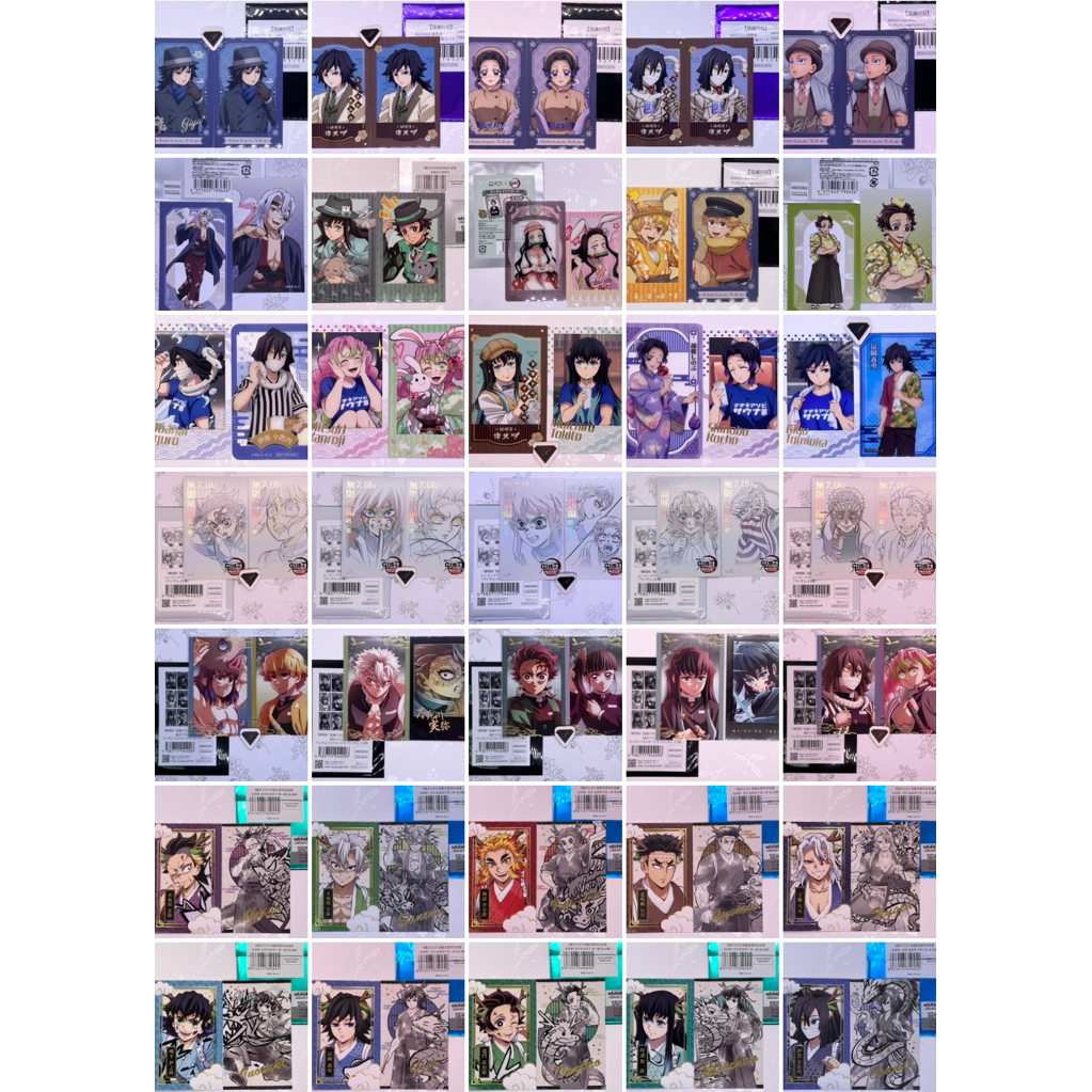 OtakuTPstore made in Japan combo clear metal pola waffle agf card nhân phẩm anime Kimetsu no Yaiba M