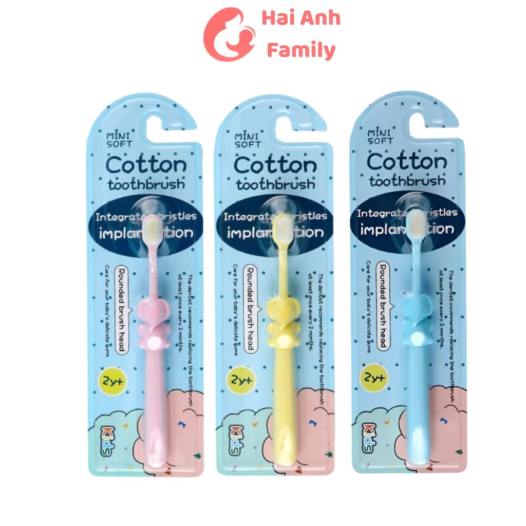 Bàn chải đánh răng cho bé sợi lông tơ siêu mềm hình voi [2y+]