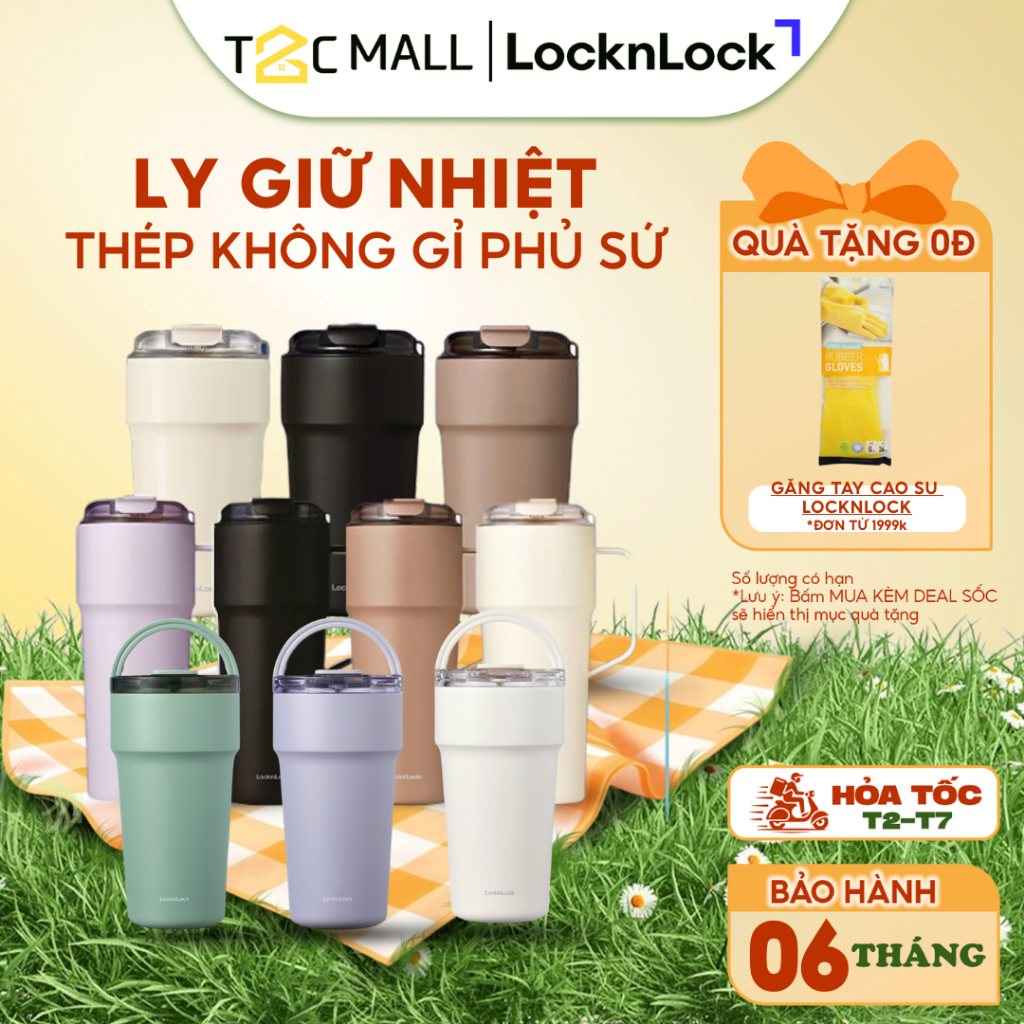 Ly Giữ Nhiệt LocknLock 500ML, Bình Giữ Nhiệt Cao Cấp Nhỏ Chính Hãng Có Dây Đeo LHC4357 - T2C Mall | BigBuy360 - bigbuy360.vn