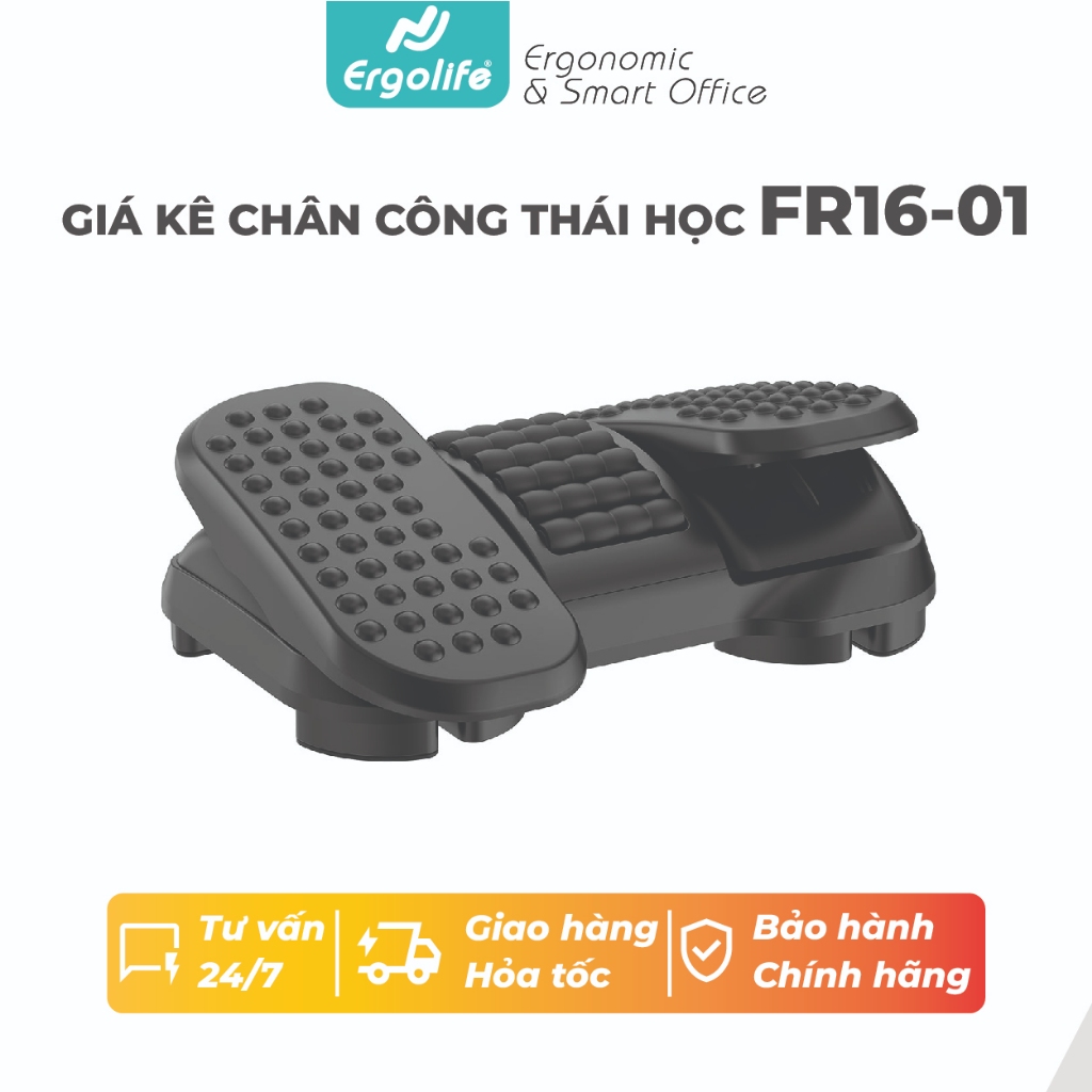 Giá Kê Chân Văn Phòng Điều Chỉnh Độ Cao Ergolife Fr16-01 - New version 2025
