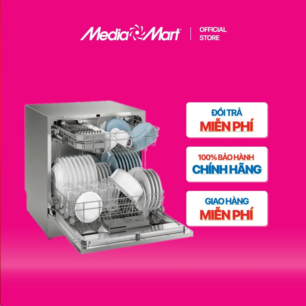 [MediaMart-FREESHIP] Máy rửa bát 14 bộ độc lập Bosch SMS4HCI48E-Germany