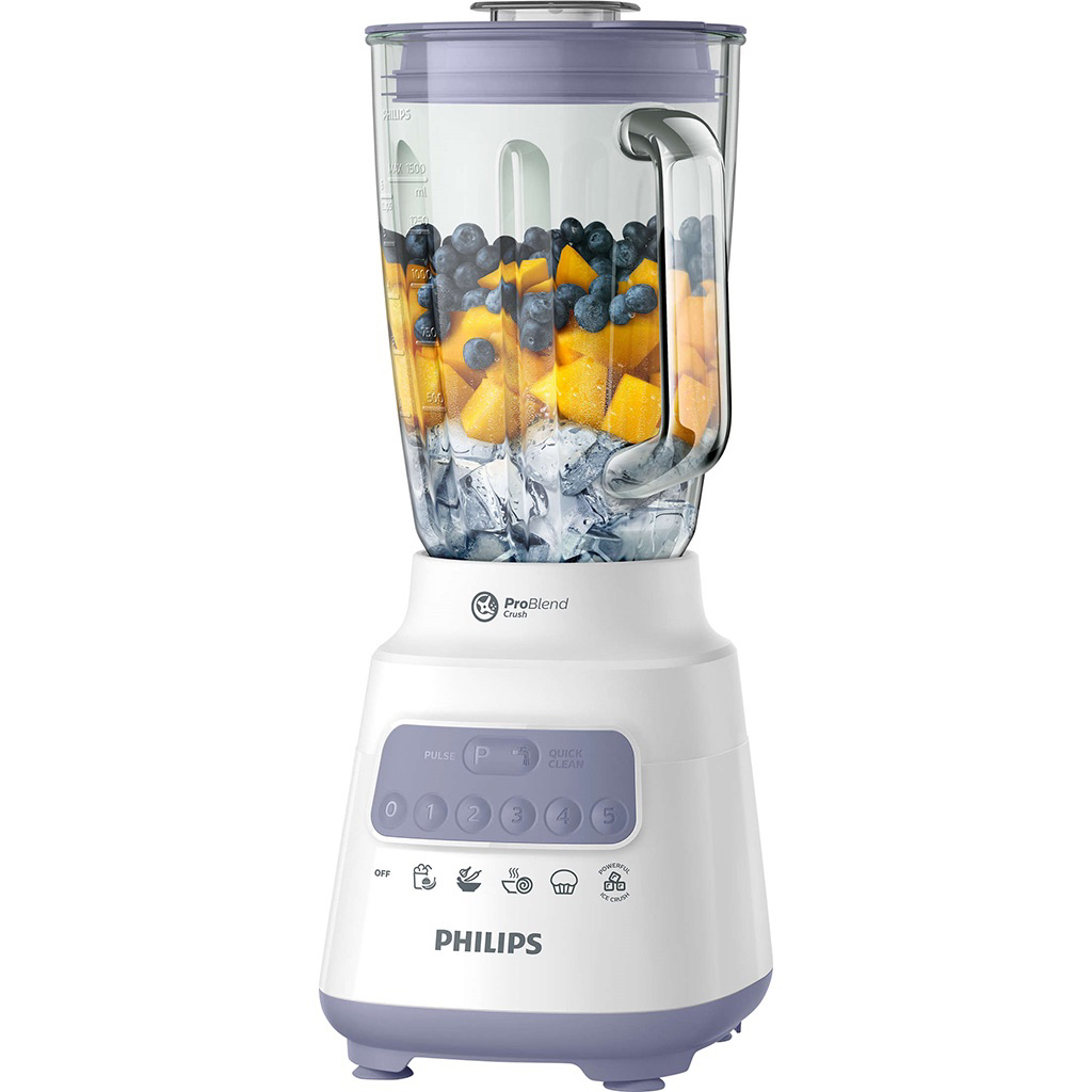 Máy xay sinh tố đa năng Philips HR2222/00 Cối Thuỷ Tinh ( Hàng New Chính Hãng Bảo Hành 24 tháng )