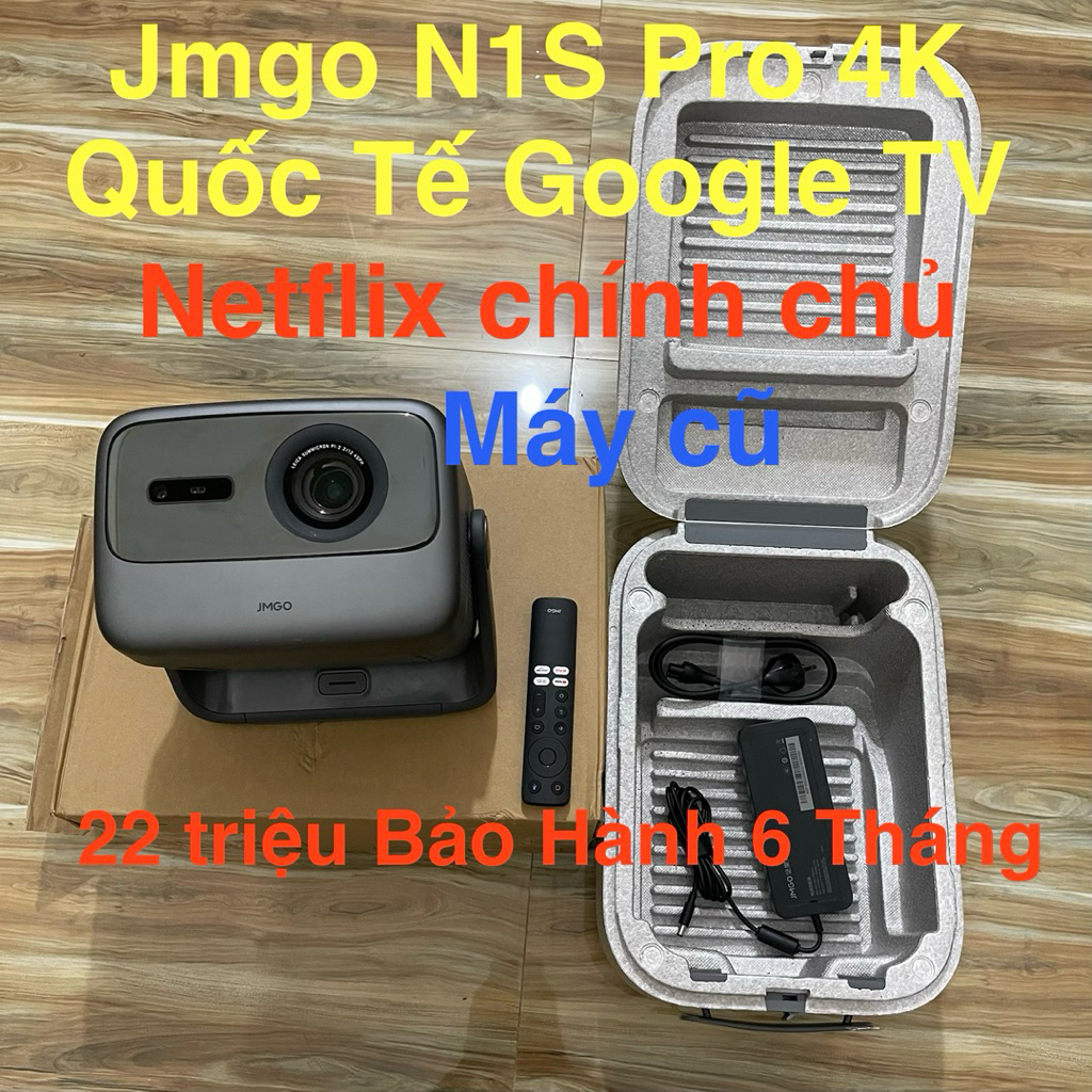 Máy Chiếu Jmgo N1S Pro (N1S Infinity) 4K Google TV. Máy cũ 95-99%. Netflix 4K chính chủ, Bản Quốc Tế