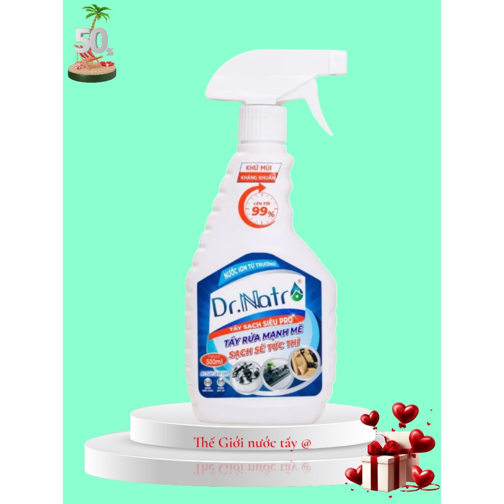 Chai tẩy rửa nhà bếp đa năng Dr Natro 500ml siêu sạch mọi vết bẩn công nghệ ION TỪ TRƯỜNG làm sạch