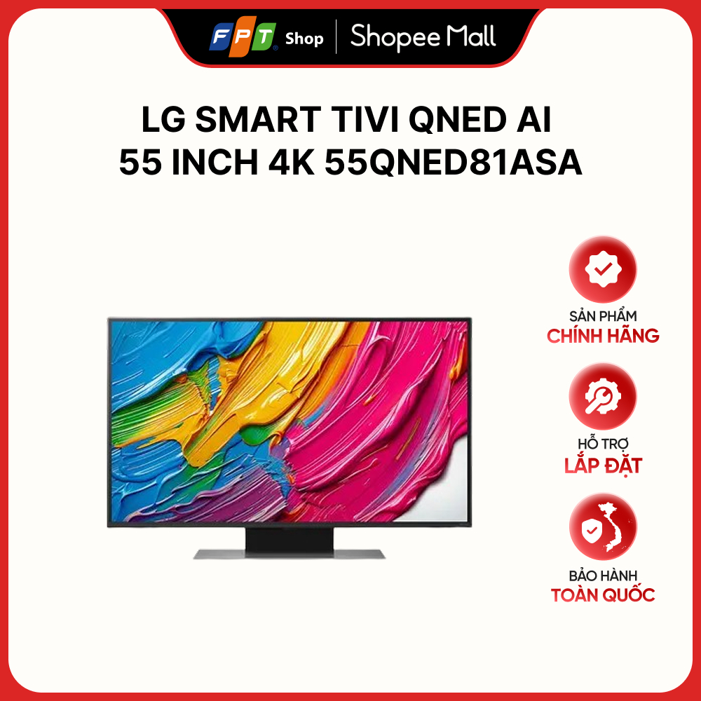 [Hàng chính hãng] LG Smart TV QNED 4K QNED81ASA 43 inch/ 50 inch/ 55 inch/ 65 inch