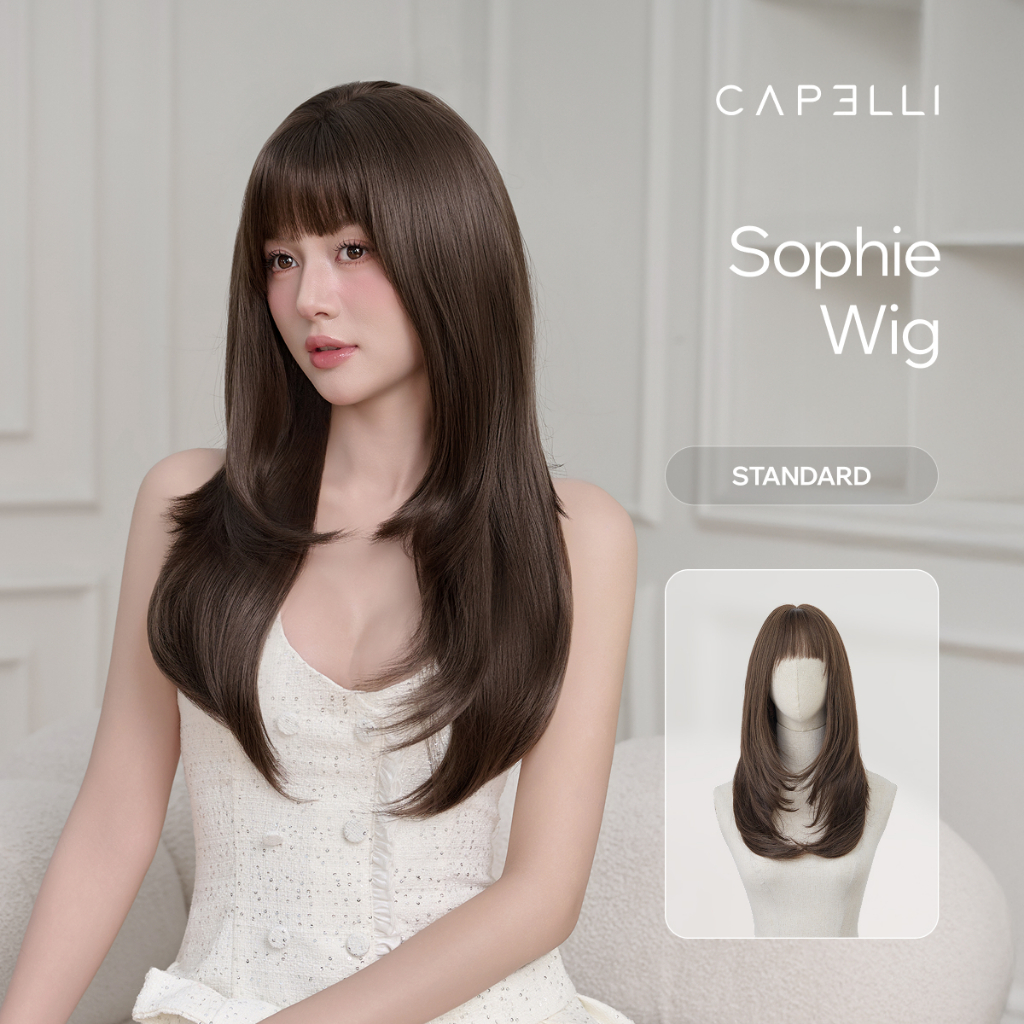 Tóc Giả Nguyên Đầu CAPELLI Layer Mái Thưa Sophie Wig