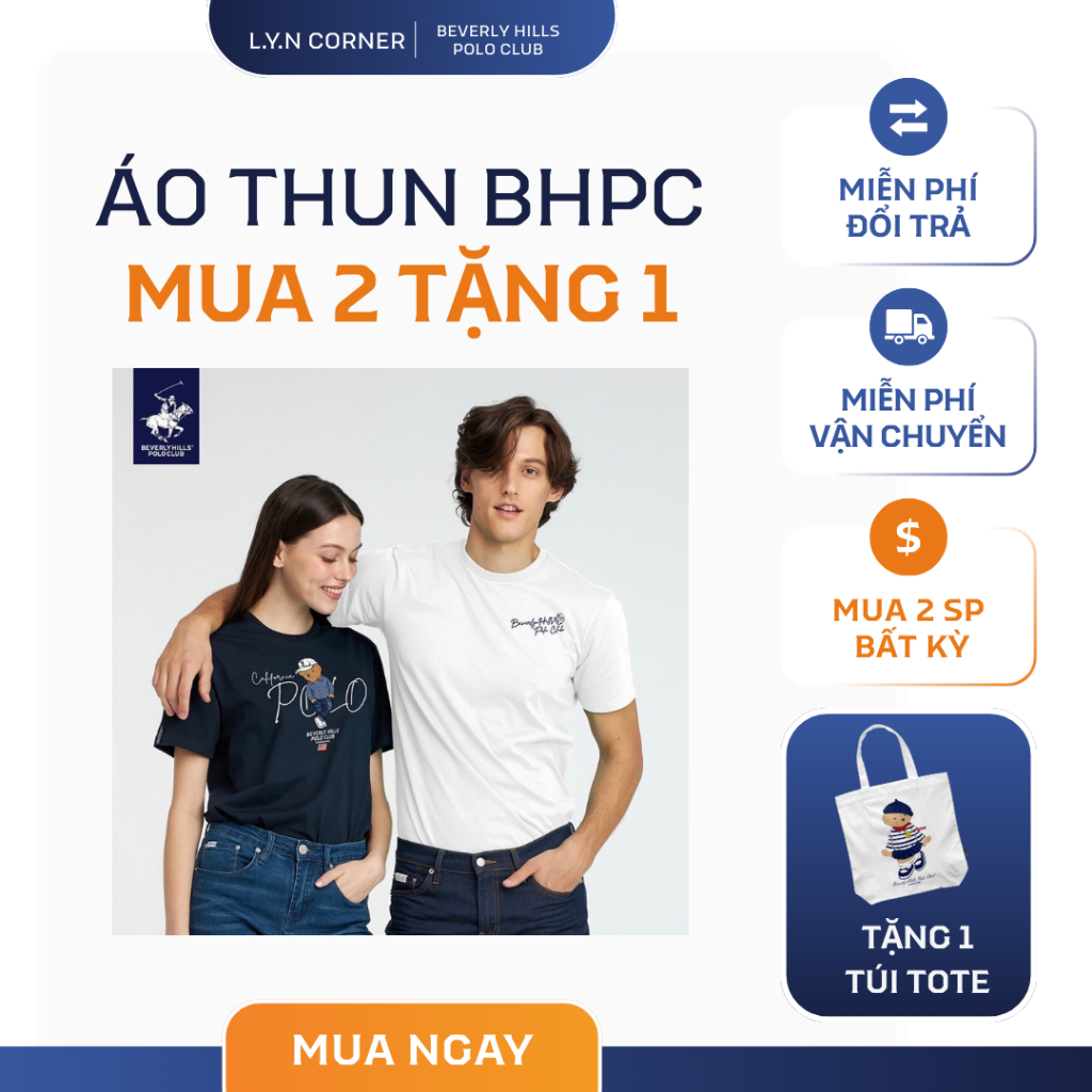 Áo thun gấu Beverly Hills Polo Club Classic Bear Thái Lan chính hãng