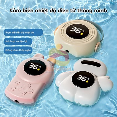 Nhiệt kế đo nhiệt độ nước tắm cho bé, nhiệt kế thông minh màn hình điện tử,đo nhiệt độ nước KiđAnMom