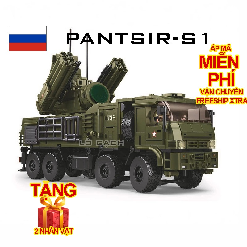 Bộ xếp hình Tổ hơp phòng không Pantsir S1 669 chi tiết