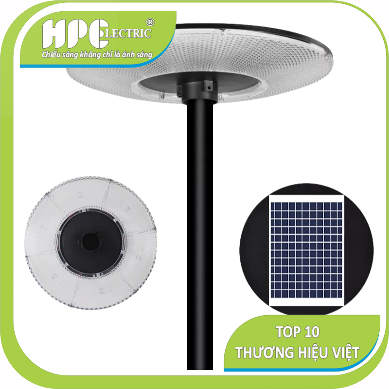 BH5 NĂM - Đèn Năng Lượng Mặt Trời UFO Kim cương 600w ánh sáng 3 màu , cảm biến chuyển động KT: 610x1