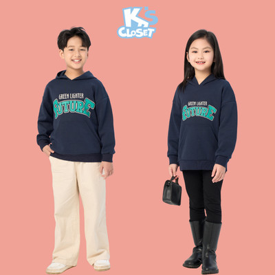 Áo Hoodie K'S CLOSET Chất Liệu Cotton Interlock Có Mũ Cho Bé Trai Và Bé Gái 10-55kg (2-14 tuổi) KT250FIF