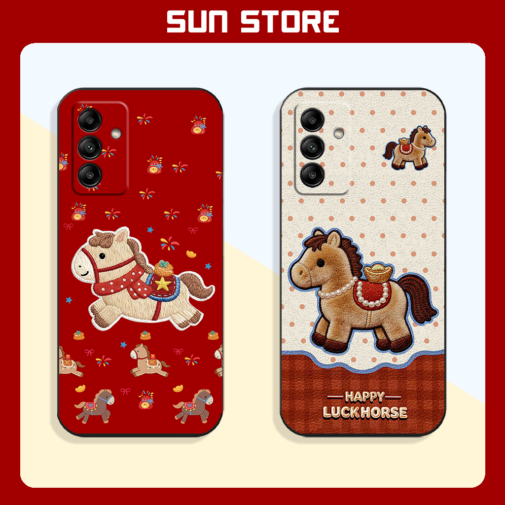 Ốp lưng Samsung M15 5G, M35 5G, M55 5G Ngựa Lucky Horse Tết 2026 may mắn