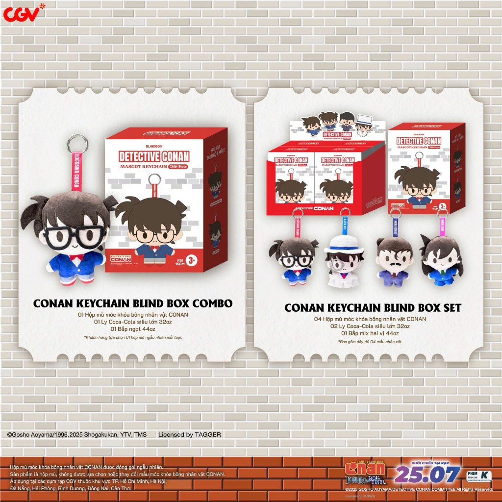 [CGV x CONAN] BLINDBOX KEYCHAIN BÔNG NHÂN VẬT