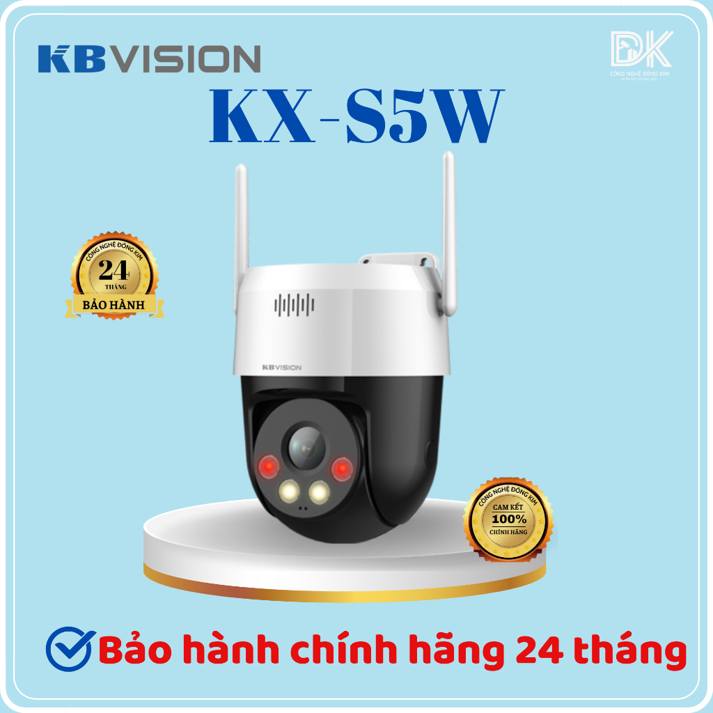 Camera Wifi quay quét ngoài trời 5.0MP KBVISION KX-S5W, Chính Hãng
