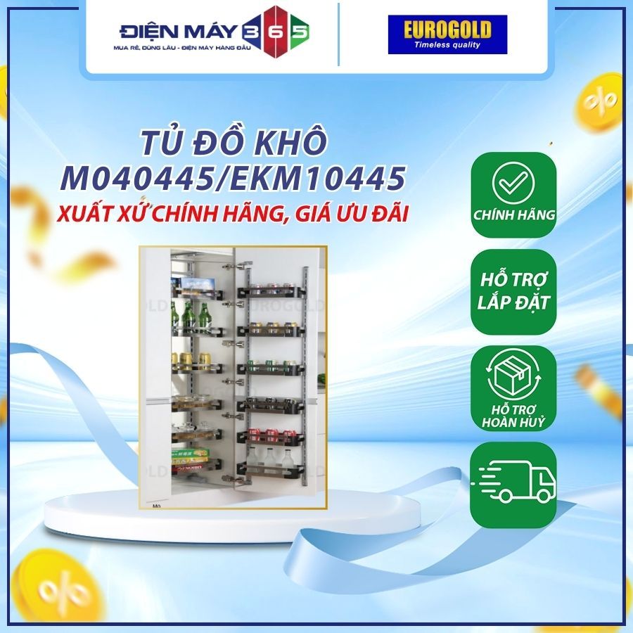 Tủ kho inox hộp 4 tầng, 6 tầng cánh mở Eurogold EKM10445/EKM10645/EKM10460/EKM10660