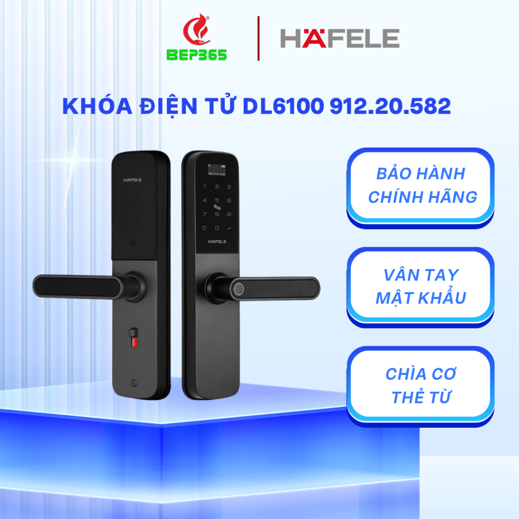Khoá vân tay Hafele DL6100 912.20.582 - Bảo Mật Cao, Sang Trọng