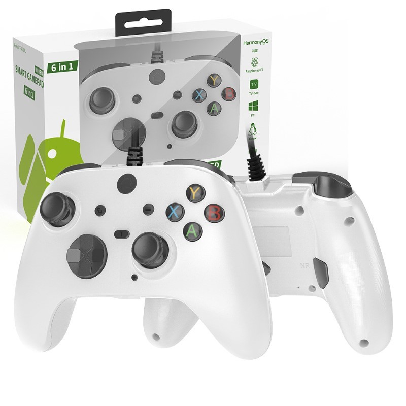 Tay chơi game có dây TS102 cho điện thoại, máy tính, laptop – rung mạnh, cần 360°, hỗ trợ Android/Wi