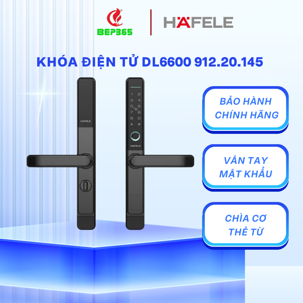 Khóa vân tay Hafele DL6600 912.20.145 - Mở Khoá Nhanh, An Toàn
