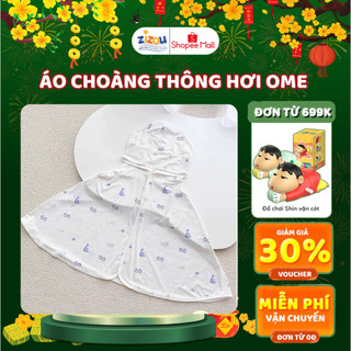 Áo Choàng Chống Nắng Cho Bé OME’S – Chống Tia UV, Chất Liệu Thông Hơi Thoáng Mát, Mềm Mịn, Dịu Nhẹ Cho Bé 0–3 Tuổi