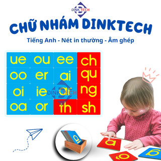 Bộ chữ nhám tiếng Anh Dinktech (Montessori Sandpaper Letters)