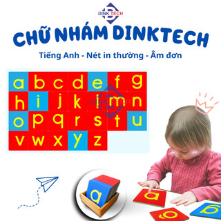 Bộ chữ nhám tiếng Anh Dinktech (Montessori Sandpaper Letters)