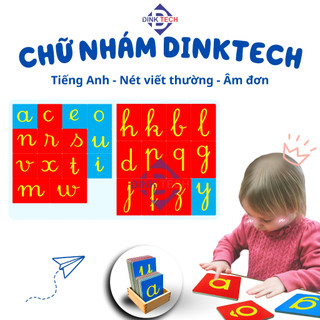 Bộ chữ nhám tiếng Anh Dinktech (Montessori Sandpaper Letters)