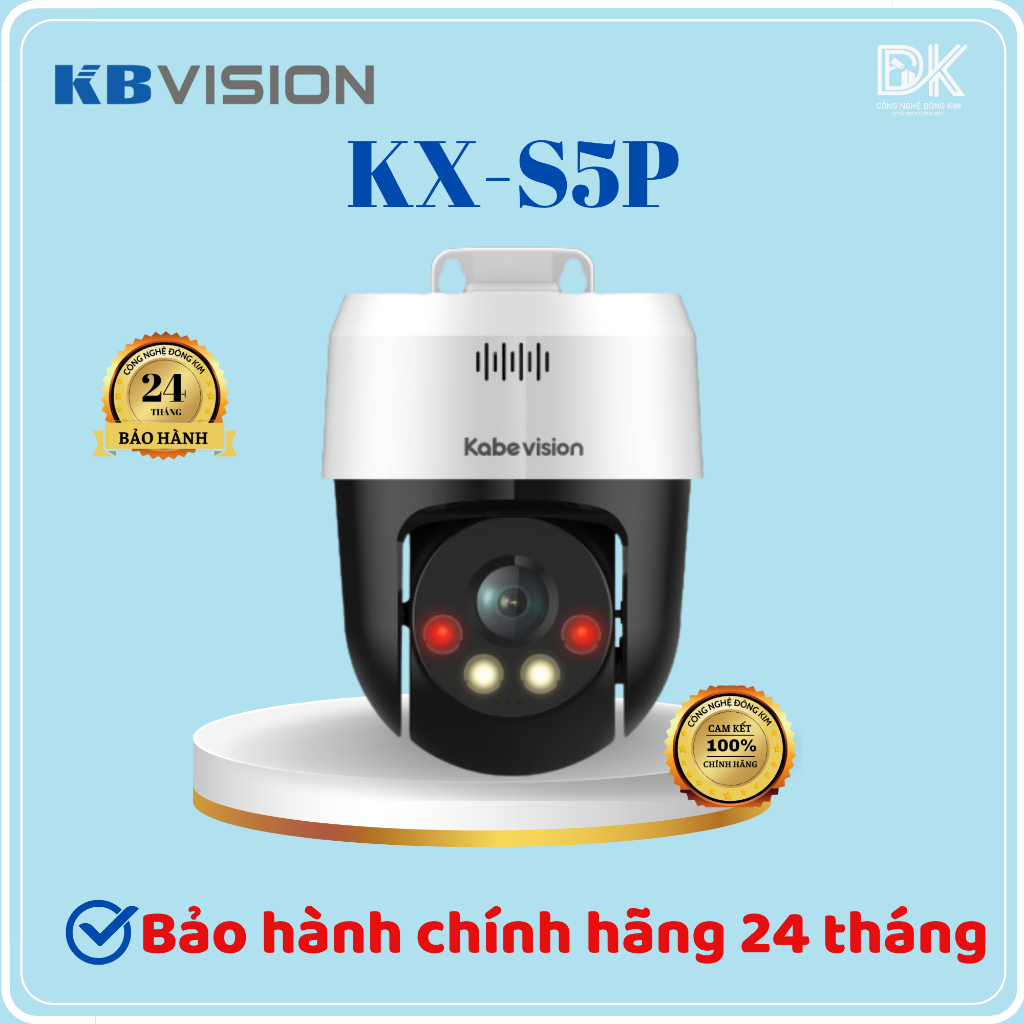 Camera PoE quay quét ánh sáng kép báo động 5MP KBVISION KX-S5P, Chính hãng