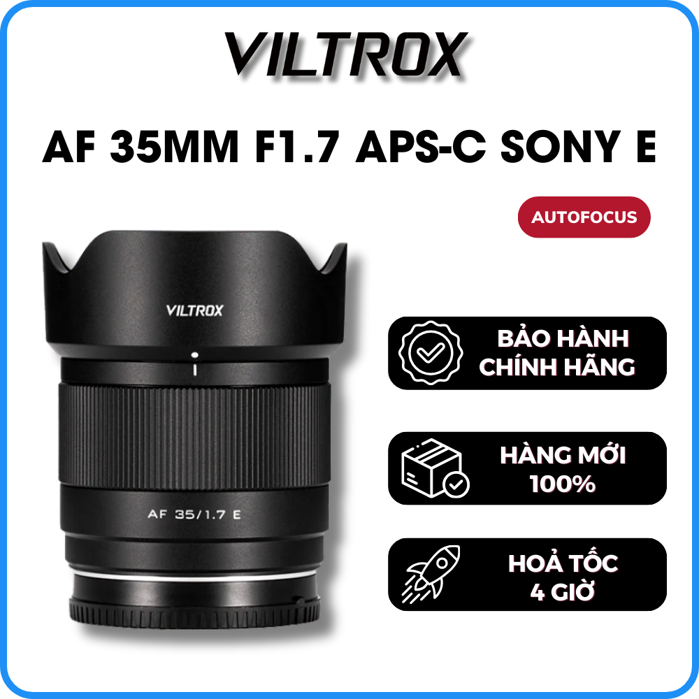 Ống Kính VILTROX AF 35mm F1.7 Air APS-C For Sony E-mount - Bảo Hành 12 Tháng