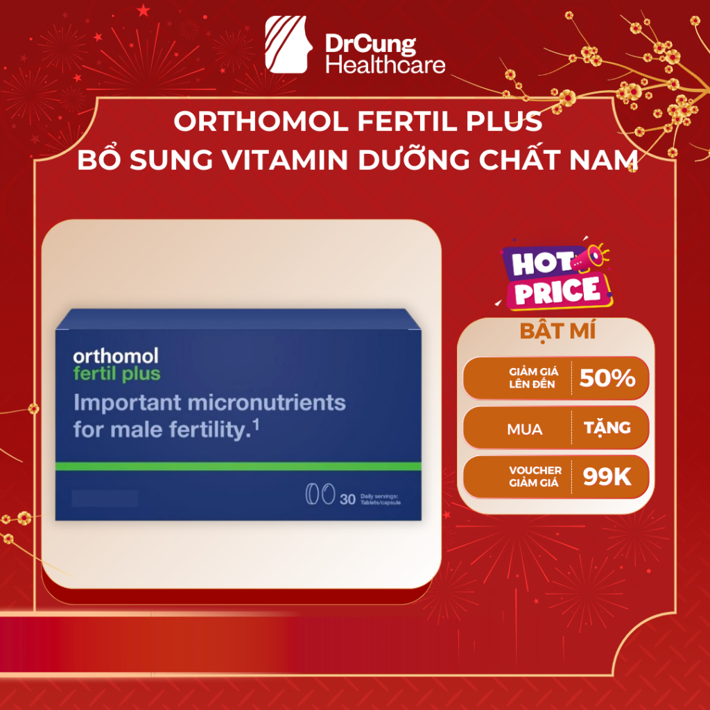 Orthomol Fertil Plus DrCung Healthcare - Bổ Sung Vitamin, Hỗ Trợ Tăng Cường Sức Khỏe Nam Giới