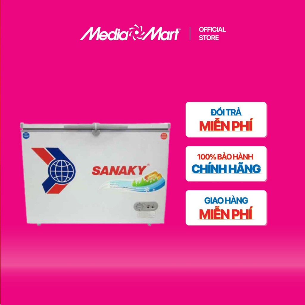 [MediaMart-FREESHIP] Tủ đông Sanaky Inverter 280L VH-4099W3