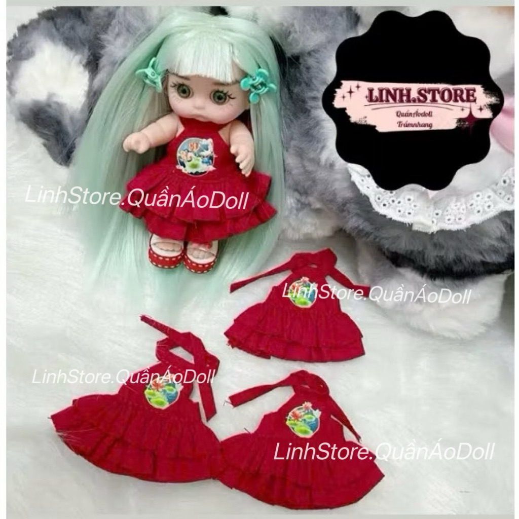 ĐẦM TẾT KIỂU YẾM DÁNG XÒE CHO BÉ GÁI 5IN