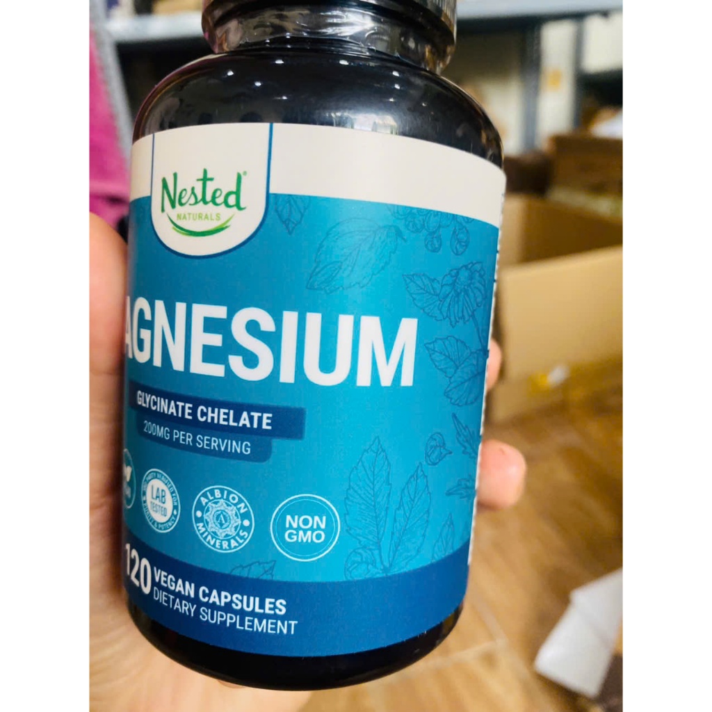 Nested Naturals Mag-ne.si;u.m Glycinate helps promote relaxation and soothe muscle tension, allowing