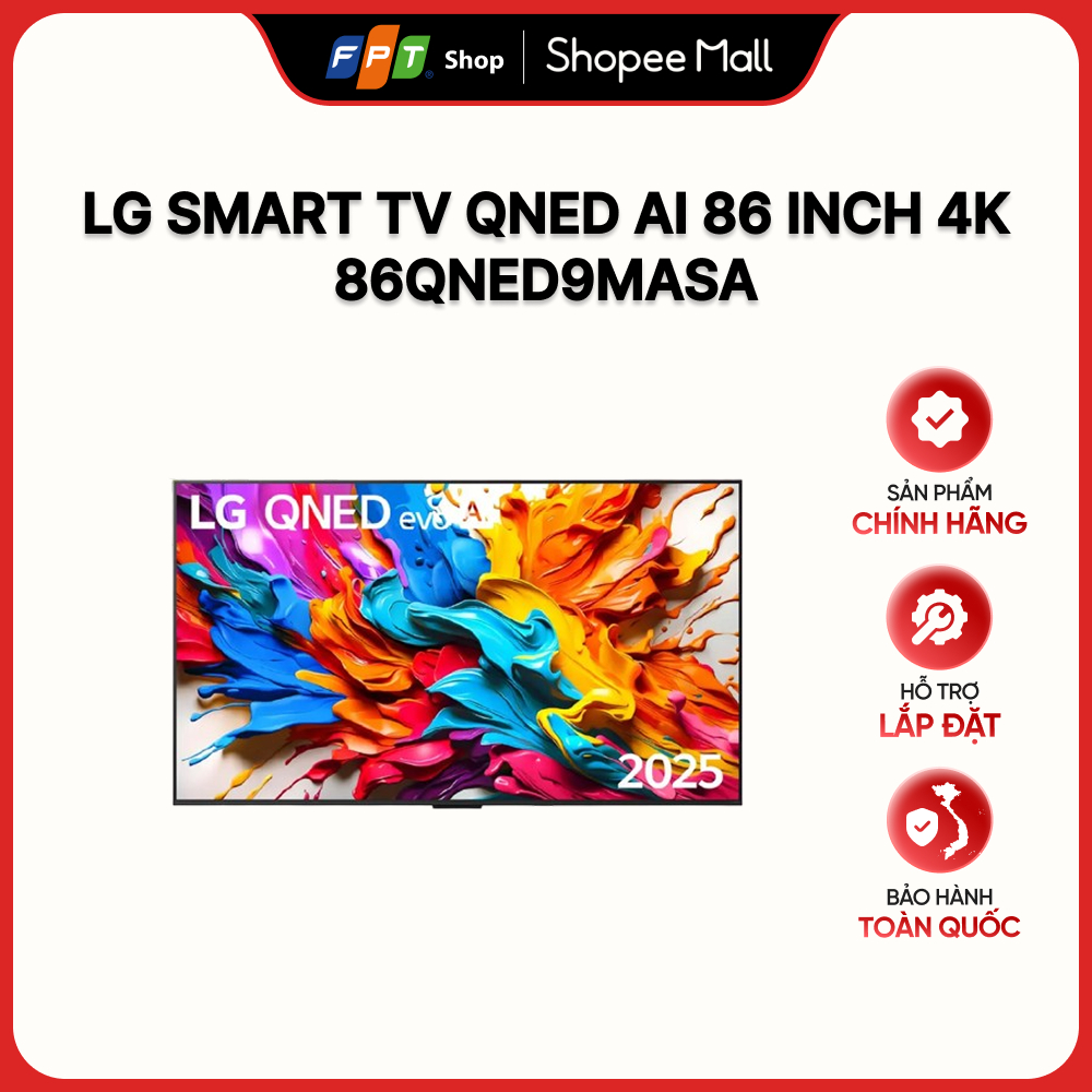 [Tặng kèm LG Smart TV UHD 43 inch 4K 43UA8450PSA và 1 năm bảo hành] LG Smart Tivi QNED AI 86 inch 4K