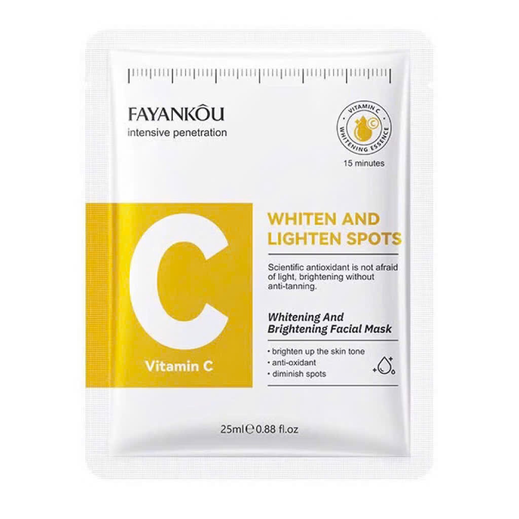 [Mua 10 Tặng 1] Combo 10 Miếng Mặt Nạ FAYANKOU Vitamin C Sáng Da 25ml