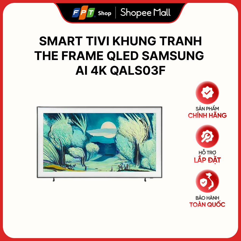 [Hàng chính hãng] Smart Tivi Khung Tranh The Frame QLED Samsung AI 4K QALS03F