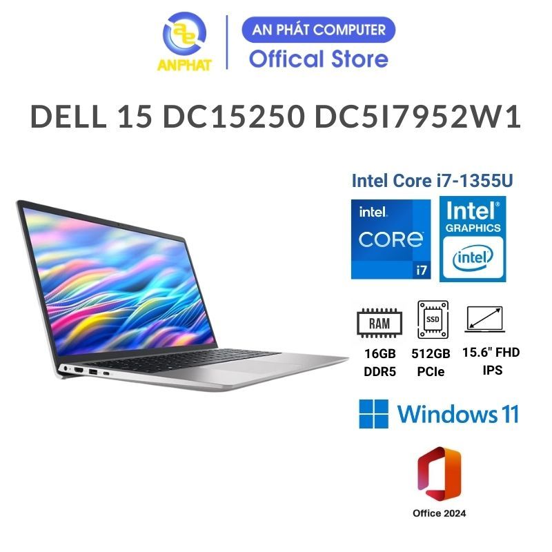 Laptop Dell 15 DC15250 DC5I7952W1 (Intel Core i7-1355U )