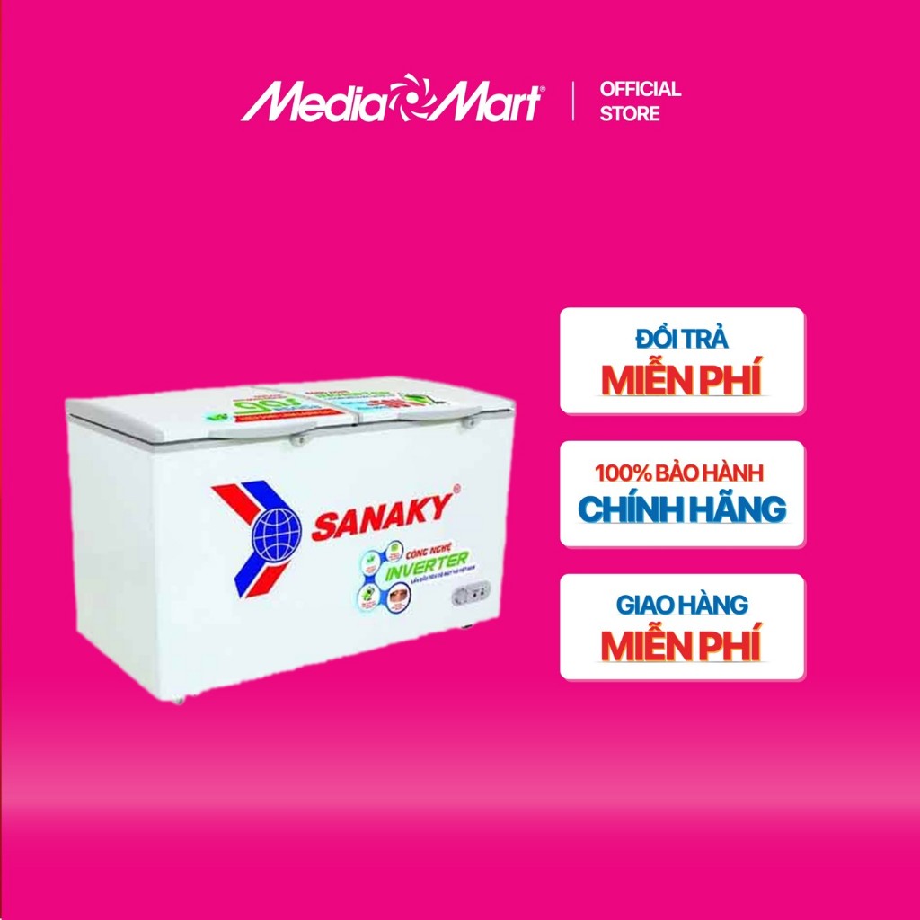 [MediaMart-FREESHIP] Tủ đông Sanaky 270L Inverter VH-3699A3