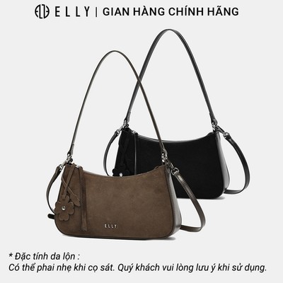 Túi Xách Nữ Da Thật ELLY ET232 Đeo Vai Đeo Chéo Xách Tay Thanh Lịch Cao Cấp