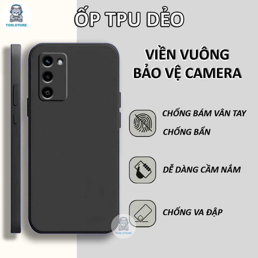 Ốp lưng Oppo A56 5G / A55 5G / A53S 5G cạnh viền vuông bảo vệ camera