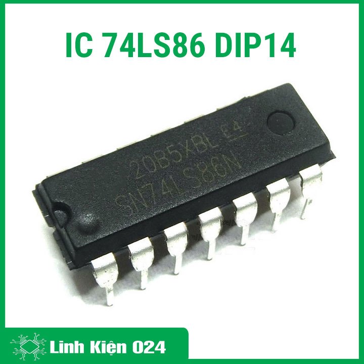 Ic chức năng 74LS86 chân cắm DIP14
