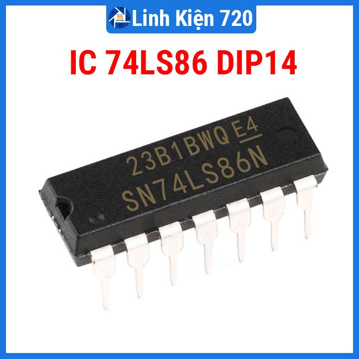 Ic chức năng 74LS86 chân cắm DIP14