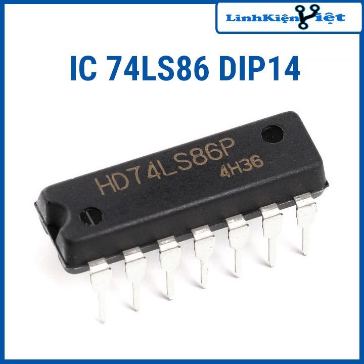Ic chức năng 74LS86 chân cắm DIP14