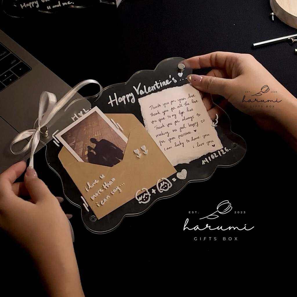 Set Quà Handmade Khung Mica Tự Làm | Quà Sinh Nhật, Kỷ Niệm Ý Nghĩa | Harumi Gifts Box