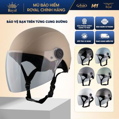 Mũ Bảo Hiểm Nửa Đầu Kio KN01KD Có Kính Che Full Mặt, Size L Phù Hợp Nam Nữ, Đạt Chuẩn Đi Xe Máy