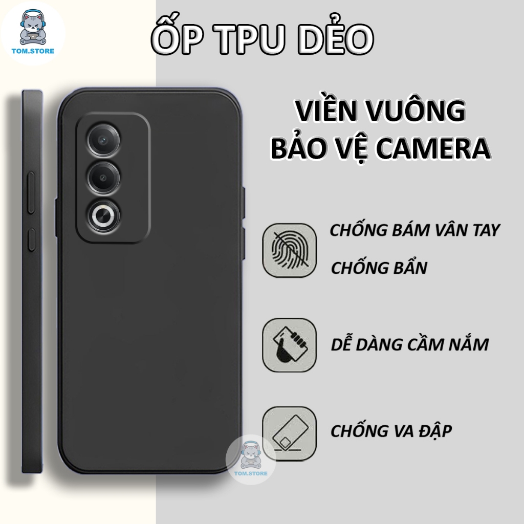 Ốp lưng OPPO A3X 5G / A3 PRO 5G / A5i PRO 5G / A80 5G cạnh viền vuông bảo vệ camera