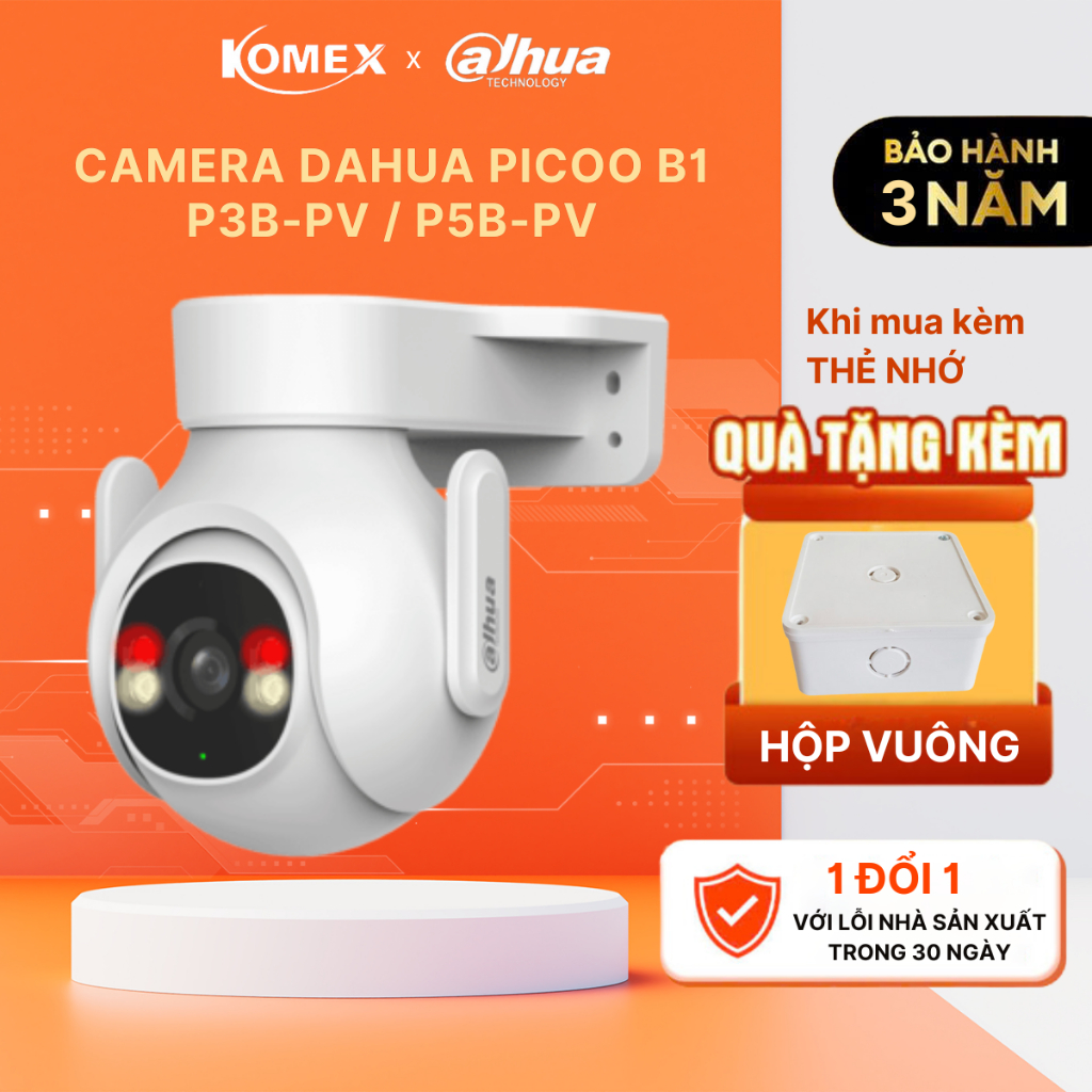 Camera DAHUA ngoài trời Picoo B1 DH-P3B-PV / DH-P5B-PV đàm thoại 2 chiều IP66 giám an ninh gia đình