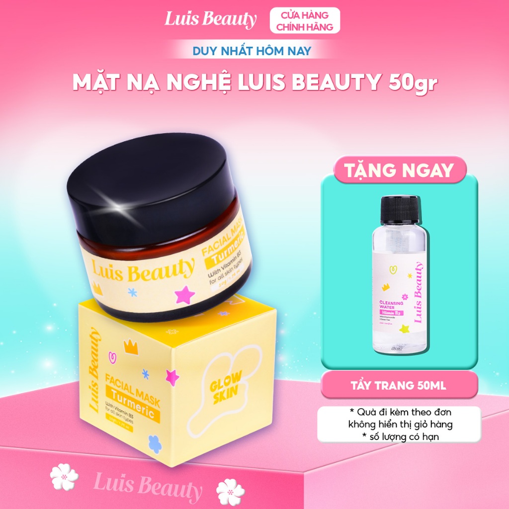 Mặt Nạ Nghệ Dưỡng Sáng Mờ Thâm Luis Beauty 50gr Chiết Xuất Từ Nghệ Nguyên Chất