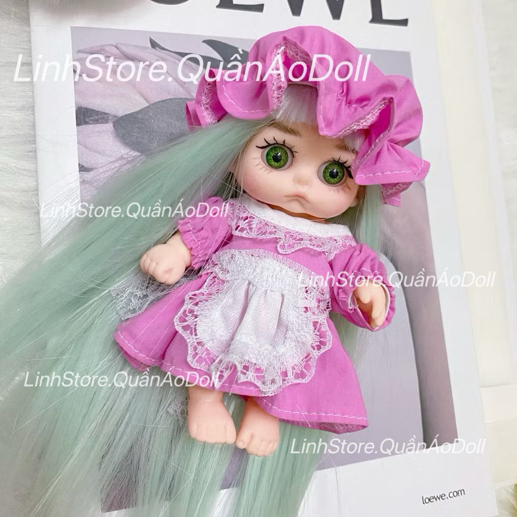 [QUẦN ÁO DOLL] VÁY LOLITA THIẾT KẾ TẠP DỀ PHỐI REN CHO BÉ GÁI DOLL 5IN