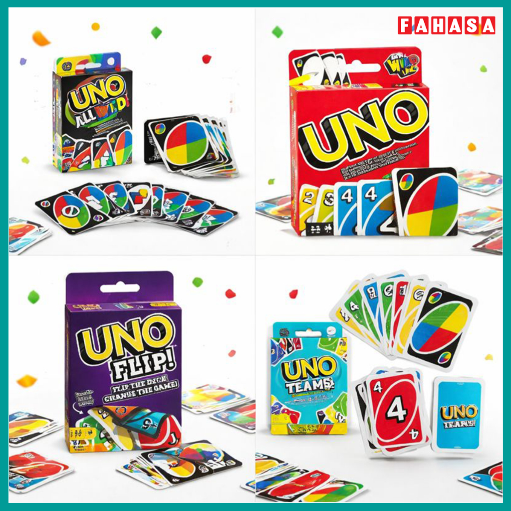 Bộ Trò Chơi Cờ Trí Tuệ UNO - All Wild - FLIP - UNO Teams - Mattel Games